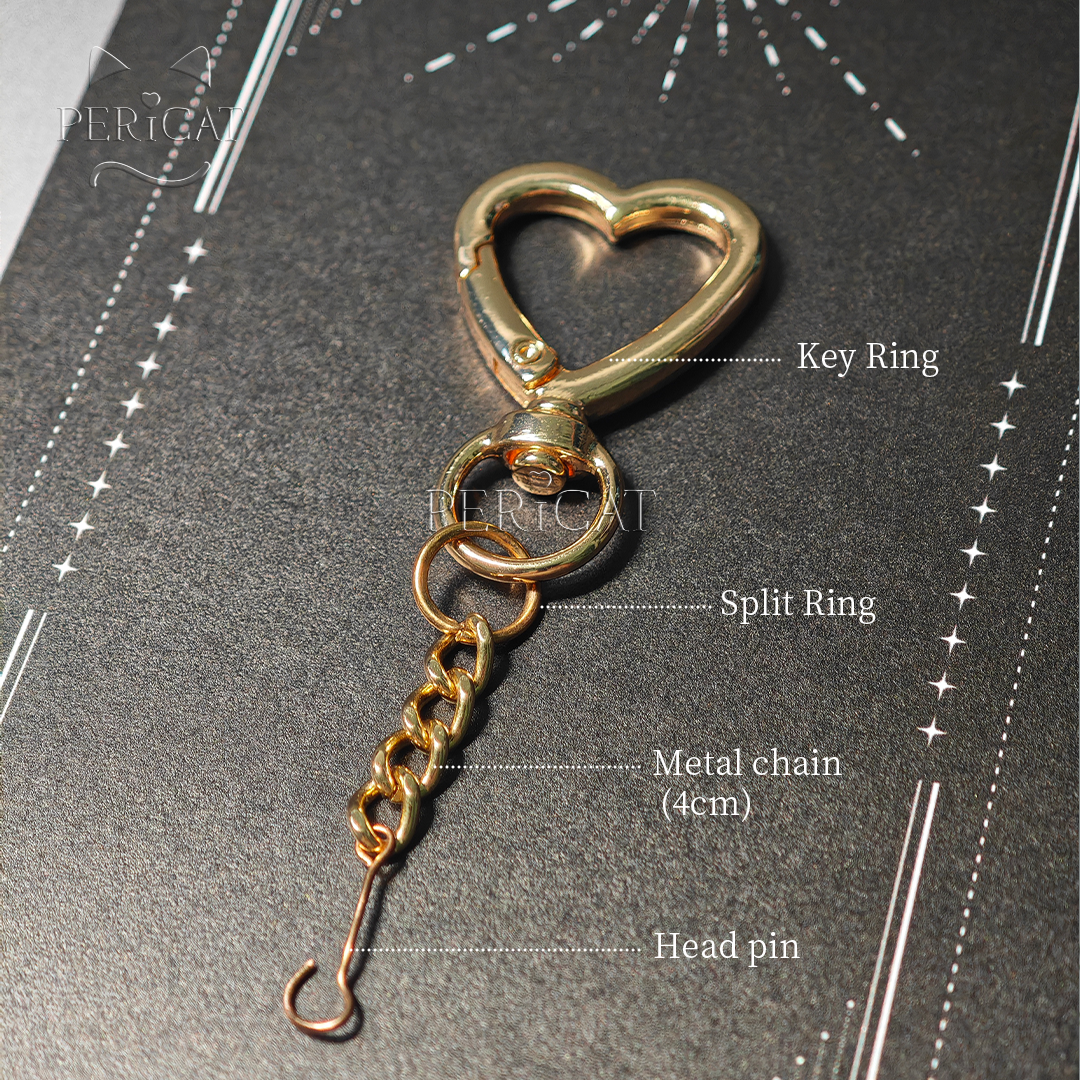 Keychain DIY Hardware Kit (Gold Plate)