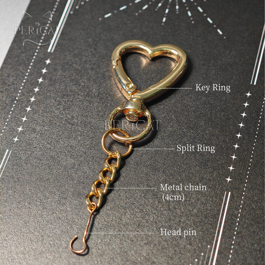 Keychain DIY Hardware Kit (Gold Plate)